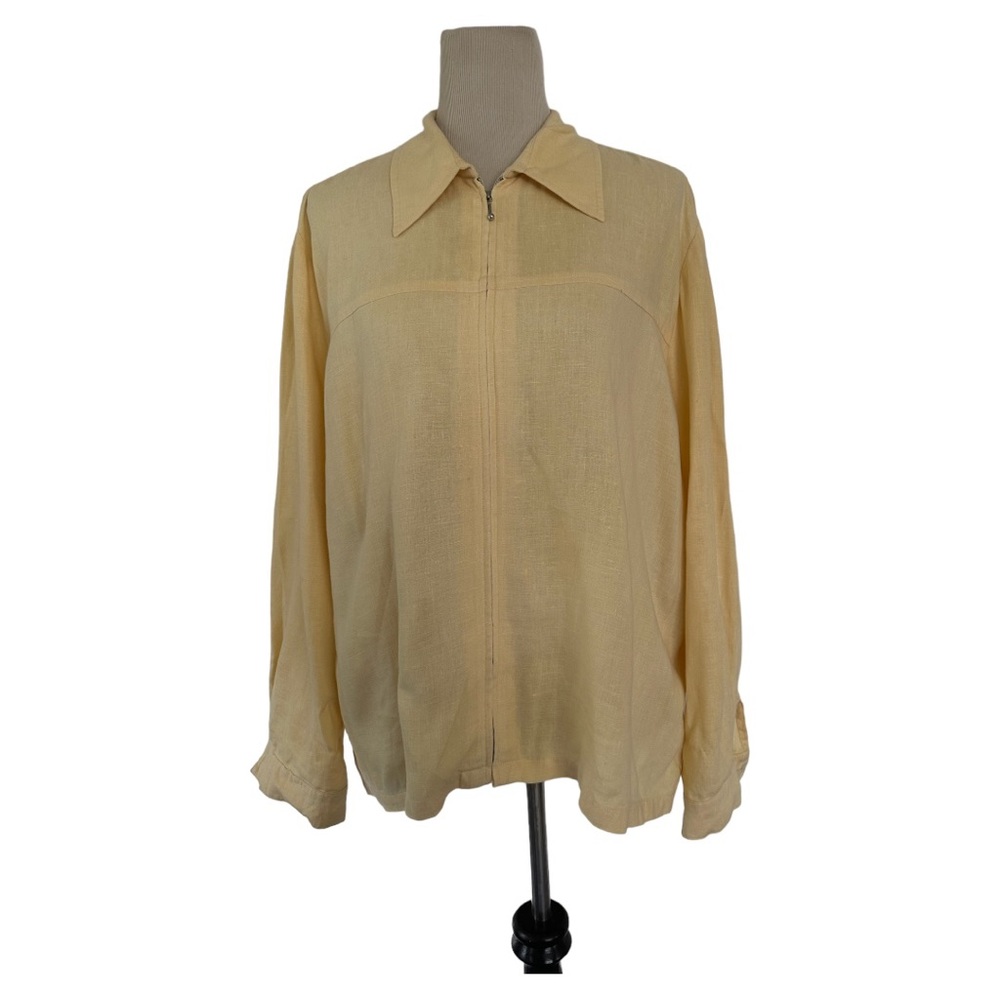 Boston proper women’s classic blazer/over shirt tops 100% linen size L - Picture 1 of 9